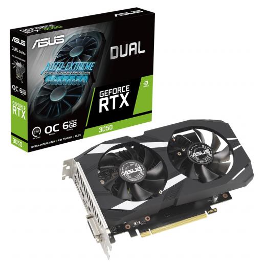 ASUS DUAL-RTX3050-O6G, 6GB, GDDR6, 96Bit, 1xHDMI, 1xDP, 1xDVI GAMING Ekran Kartı