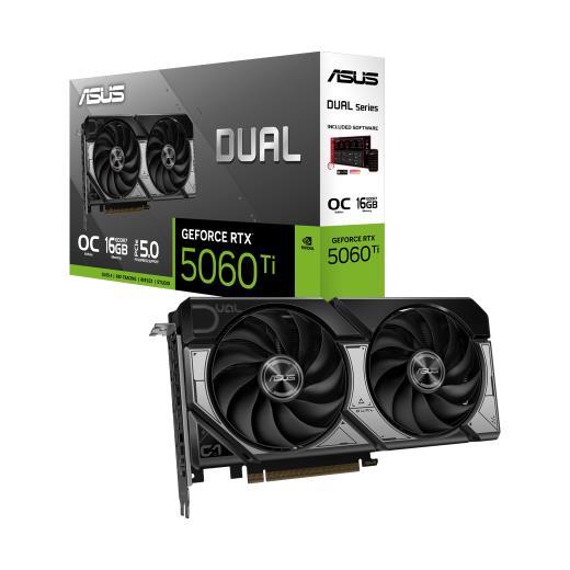 ASUS DUAL-RTX5060TI-O16G, 16Gb, 128Bit, GDDR7, 1xHDMI, 3xDP GAMING Ekran Kartı