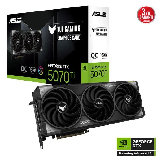 ASUS TUF-RTX5070TI-O16G-GAMING, 16Gb, 256Bit, GDDR7, 2xHDMI, 3xDP GAMING Ekran Kartı