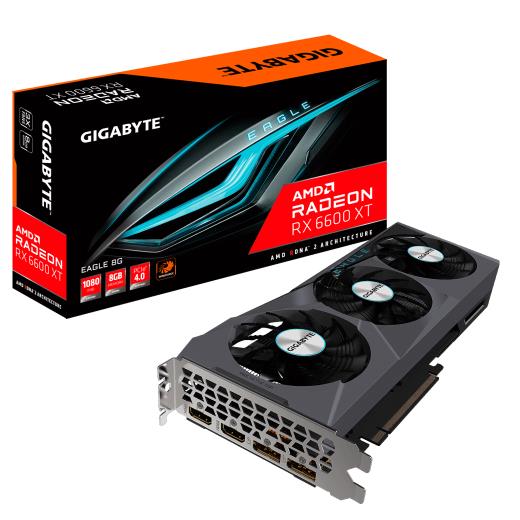 GIGABYTE GV-R66XTEAGLE-8GD, RX6600XT EAGLE 8GB GDDR6, 128BIT, 3 Fanlı, 2xDP, 2xHDMI, GAMING Ekran Kartı