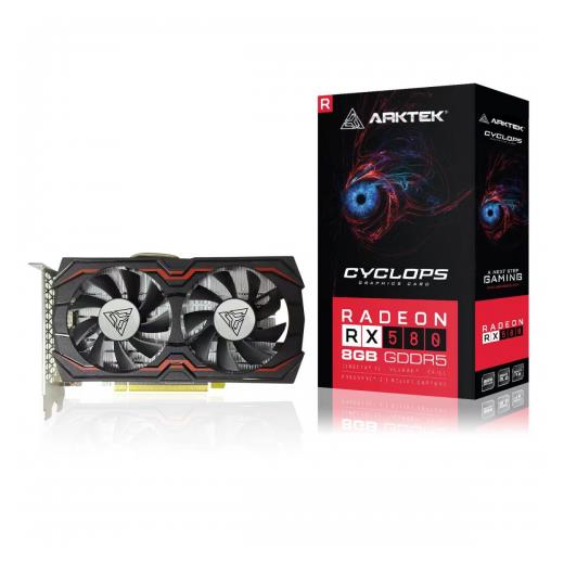 ARKTEK CYCLOPS, AKR580D5S8GH1, RX580, 8Gb, GDDR5, 256BIT, 1xDVI, 1xHDMI, 1xDP GAMING Ekran Kartı