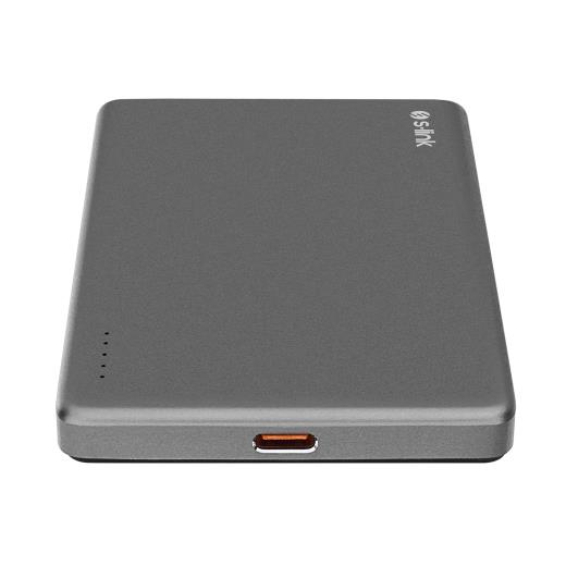 S-LINK MG105, Magsafe, Gri, 5.000mAh, 2xType-C, 4 LED Göstergeli, PowerBank