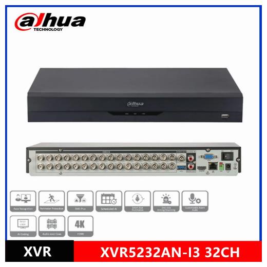 DAHUA XVR5232AN-I3, 32Kanal, 5Mpix, H265+, 2 HDD Desteği, 5in1 DVR Cihazı