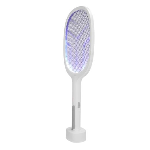 ASONIC AS-A25, Beyaz-Gri, 3000V, Raket Tipi, UV Mor Işıklı, 1200mAh, Bataryalı, Şarj Edilebilir, Sinek Öldürücü