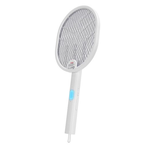 ASONIC AS-A26, Beyaz, 3000V, Raket Tipi, UV Mor Işıklı, 1200mAh, Bataryalı, Şarj Edilebilir, Katlanabilir, Sinek Öldürücü