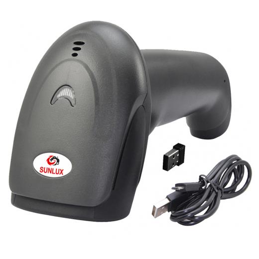 SUNLUX XL-9309B, EL Tipi, Laser, WiFi, Bluetooth, Kablosuz, 300Metre, 1D, Barkod Okuyucu