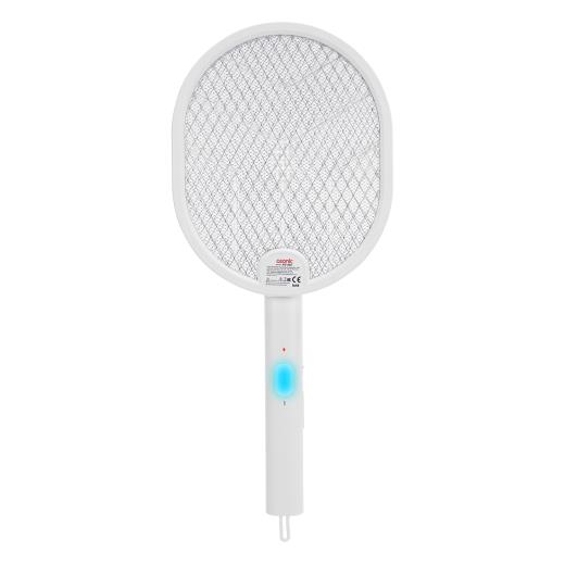 ASONIC AS-A26, Beyaz, 3000V, Raket Tipi, UV Mor Işıklı, 1200mAh, Bataryalı, Şarj Edilebilir, Katlanabilir, Sinek Öldürücü