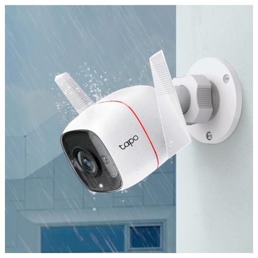 TP-LINK Tapo TC65 (C310), 3,0Mpix, İç ve Dış Mekan, IP66, WiFi, 30Mt. Gece Görüşü, İki Yönlü Ses Güvenlik Kamerası