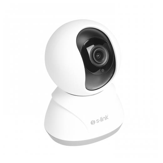 S-LINK SL-IND02, Ev/Bebek Güvenlik Kamerası, WiFi, 3Mpix, 3.6mm Lens, 10m. Gece Görüşü, Hareket algılama, İki Yönlü Ses, Micro SD Kartlı, TUYA Yazılım