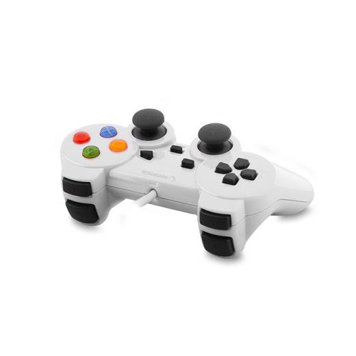 RAMPAGE SG-R602, Beyaz, PC/PS3, 1.8mt Kablolu, Çift Titreşimli, GAMEPAD