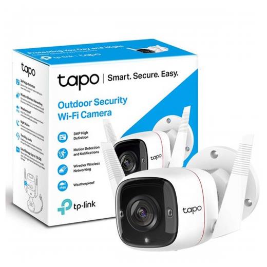 TP-LINK Tapo C310, 3,0Mpix, İç ve Dış Mekan, IP66, WiFi, 30Mt. Gece Görüşü, İki Yönlü Ses Güvenlik Kamerası