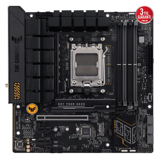 ASUS TUF GAMING B650M-E WIFI, 4xDDR5, 2x M.2, HDMI, DP, Type-C, Wi-Fi 6, Bluetooth v5.2, AM5 Soket GAMING Anakart