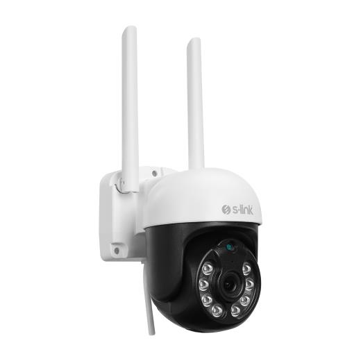 S-LINK SL-PTZ01, Akıllı Güvenlik Kamerası, WiFi, 3Mpix, 3,6mm Lens, 25m. Gece Görüşü, Hareket algılama, İki Yönlü Ses, Micro SD Kartlı, TUYA Yazılım
