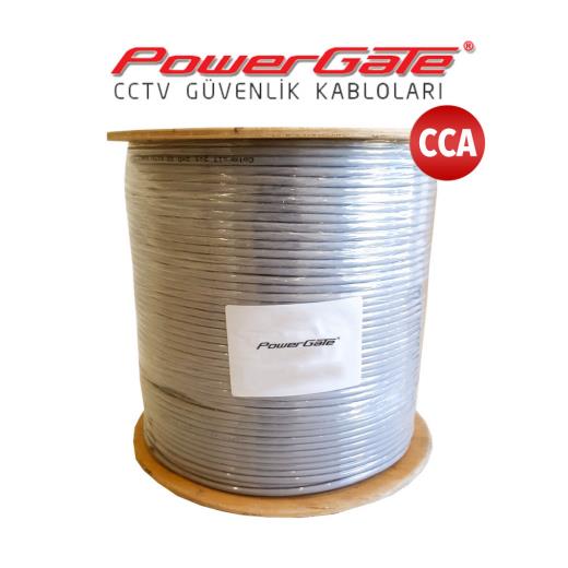 PowerGate CELL 250mt, 2+1 (2x0,22+0,25) CCA %40 Bakır Alışımlı,CCTV Güvenlik Kablosu