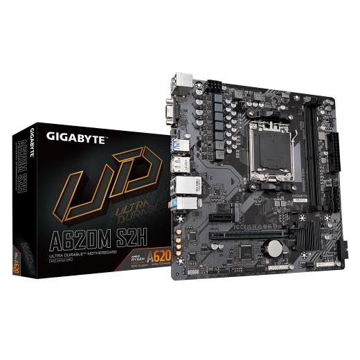 GIGABYTE A620M-S2H, rev.1.2, 6400MHz, 2xDDR5, 1x M.2, D-SUB, HDMI, DP, AM5 Soket Anakart
