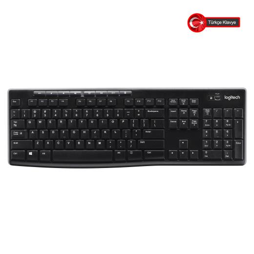 LOGITECH K270, Siyah, 920-003761, Kablosuz, Türkçe Q, Multimedya Klavye