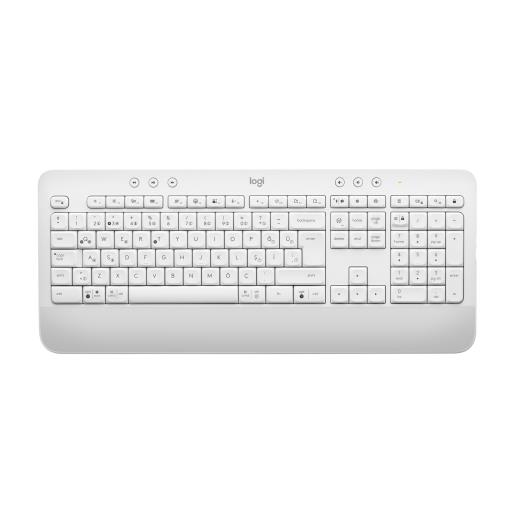 LOGITECH SIGNATURE K650, 920-010973, Beyaz, Bluetooth, Türkçe Q, Multimedya, Sıvı Temasına Dayanıklı, Klavye
