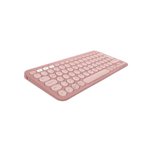 LOGITECH K380S, Pebble Keys 2,  Rose, 920-011861, Bluetooth, Türkçe, Q, Multimedya, Mini Klavye