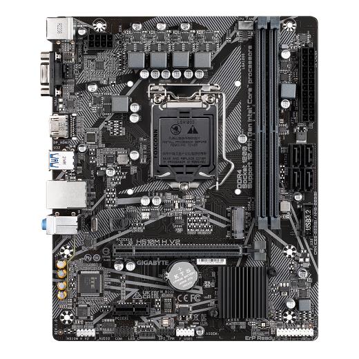 GIGABYTE H510M H V2, rev.1.0, 3200Mhz, 2xDDR4, M.2, D-SUB, HDMI, 10-11.Nesil, LGA1200 Soket, Anakart