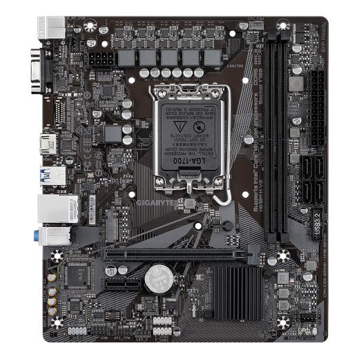 GIGABYTE H610M H V2, rev.1.0, 5600MHz, 2xDDR5,  M.2, D-SUB, HDMI, 12-13.14.Nesil, LGA1700 Soket, Anakart