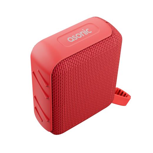 ASONIC AS-03, KIRMIZI, 5W, BT/USB/TF/TWS, 1200mAh Batarya, Bluetooth V5.3, Kablosuz, Taşınabilir, Speaker