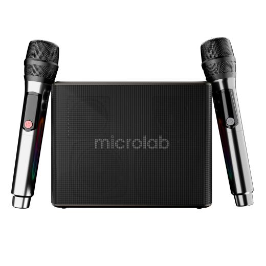 MICROLAB M60 Vega, 100W, Taşınabilir, BT/USB/AUX/TF/Type-C, RGB Işıklı, 15000mAh Batarya, 2adet Mikrofon, Karaoke/Parti, Bluetooth Speaker,
