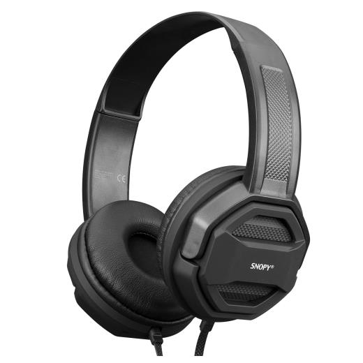 SNOPY SN-101, BONNY, Siyah, Kablolu, 3,5mm Jac, Ayarlanabilir Kafa Bandı, Microfonlu Kulaklık