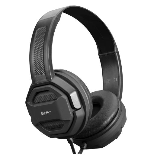 SNOPY SN-101, BONNY, Siyah, Kablolu, 3,5mm Jac, Ayarlanabilir Kafa Bandı, Microfonlu Kulaklık
