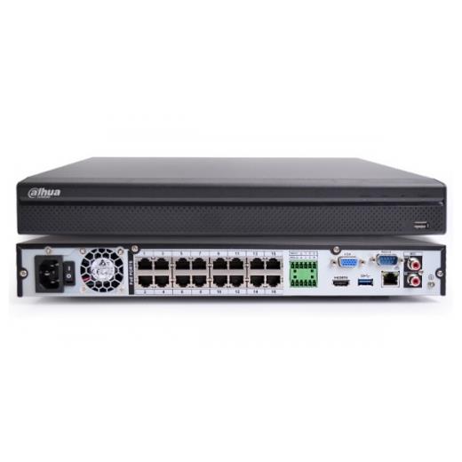 DAHUA  NVR4216-16P-4KS3, 16Kanal PoE, 8Mpix, H265+, 2 HDD Desteği, 1080P Kayıt, 240Mbps Bant Genişliği, NVR