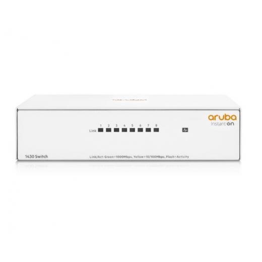 HP Aruba Instant On, R8R45A, 1430-8G, 8Port, GigaBit, Yönetilemez, Masaüstü Switch