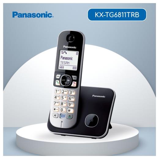 PANASONIC KX-TG6811 TELSİZ TELEFON (Gri) 18 Saat Konuşma, 170 Saat Bekleme, 120 Kişilik Rehber