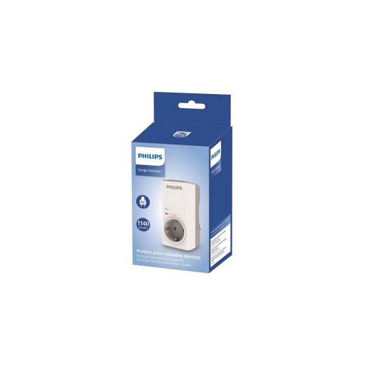 PHILIPS CHP7010W/10, Tekli, Akım Korumalı Priz, 1140 Joules, (Beyaz)