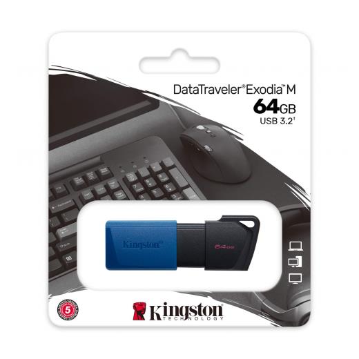 KINGSTON DTXM/64GB USB 3.2 Data Traveler Exodia M Flash Disk (Siyah-Mavi)