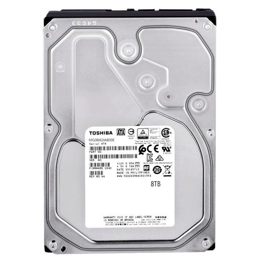 TOSHIBA ENTERPRISE, MG08ADA800E, 3.5", 8TB, 256Mb 7200 Rpm, 7/24 Güvenlik, Data Center, Nas, Server, HDD