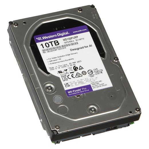 WD PURPLE WD102PURP 3,5" 10TB 256mb, 7200 Rpm,  7/24 Güvenlik HDD (Türkiye Distribütörü Garantili)