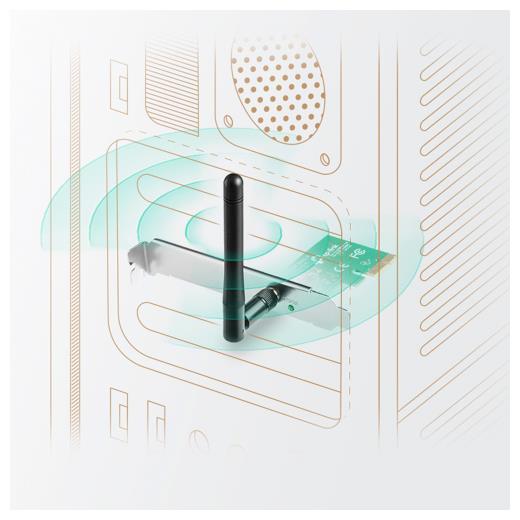 TP-LINK TL-WN781ND, 150Mbps, 2.4Ghz, 2dBi Anten, PCI-Express WIRELESS ETHERNET