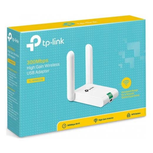 TP-LINK TL-WN822N, 300Mbps, 2.4Ghz, 2x3dBi Anten, USB2.0, WIRELESS ETHERNET