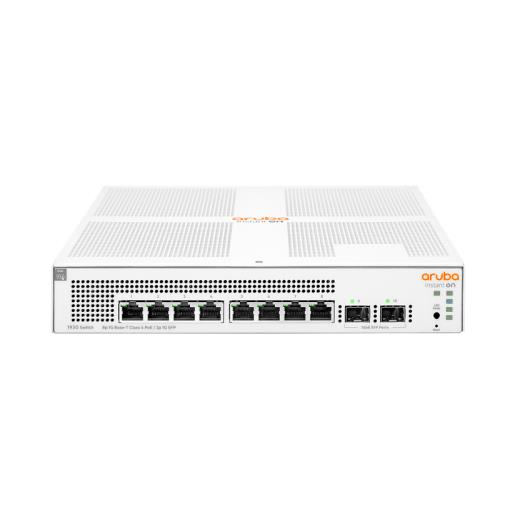 HP Aruba Instant On, JL681A, 1930-8G, 8Port, GigaBit, PoE 124W, 2 Port Gigabit SFP, Yönetilebilir, Rack Mount Switch