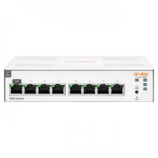 HP Aruba Instant On, JL810A 1830-8G, 8Port, GigaBit, Yönetliebilir, Rack Mount Switch