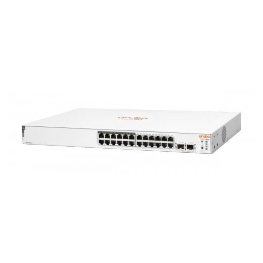 HP Aruba Instant On, JL813A, 1830-24G, 24Port, GigaBit, 12 Port PoE 195W, 2 Port Gigabit SFP, Yönetilebilir, Rack Mount Switch