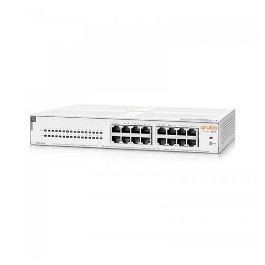 HP Aruba Instant On, R8R48A, 1430-16G, 16Port, GigaBit, PoE 124W, Yönetilemez, Masaüstü Switch