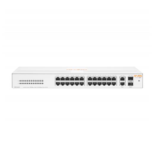 HP Aruba Instant On, R8R50A, 1430-24G, 24Port, GigaBit, 2 Port GigaBit SFP, Yönetilemez,Masaüstü Switch
