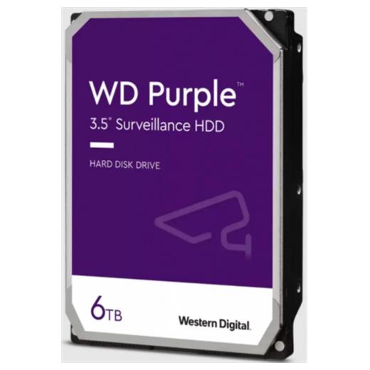 WD PURPLE, WD64PURZ, 3.5", 6TB, 256Mb, 5400 Rpm, 7/24 Güvenlik, HDD (Türkiye Distribütörü Garantili)