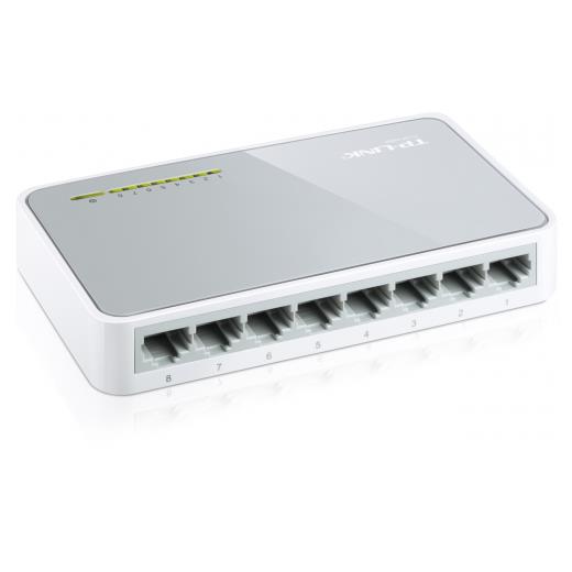 TP-LINK TL-SF1008D, 8 Port, Megabit, Yönetilemez, Masaüstü Switch