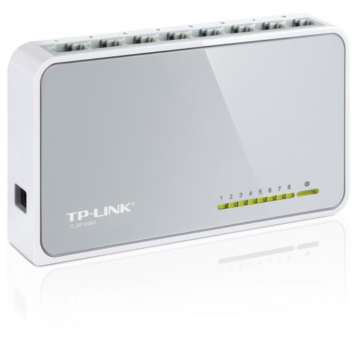 TP-LINK TL-SF1008D, 8 Port, Megabit, Yönetilemez, Masaüstü Switch