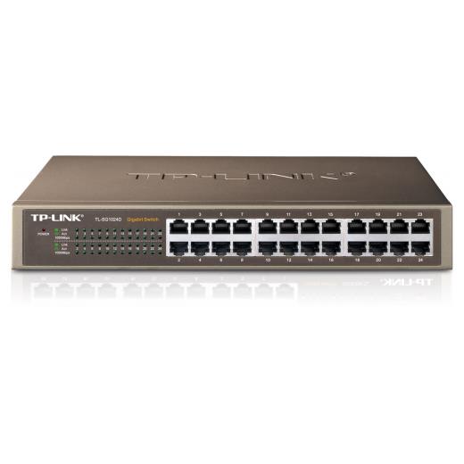 TP-LINK TL-SG1024D, 24 Port, GigaBit, Yönetilemez, Metal Kasa, Rackmount Switch