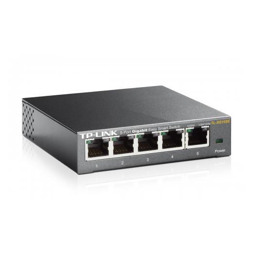 TP-LINK TL-SG105E, 5 Port, GigaBit, Easy Smart, Yönetilebilir, Masaüstü Switch