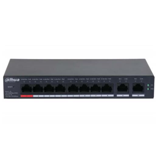 DAHUA CS4010-8GT-110, 8 Port, Gigabit, PoE 110W, 2 Port Uplink, Cloud Yönetilebilir, Switch