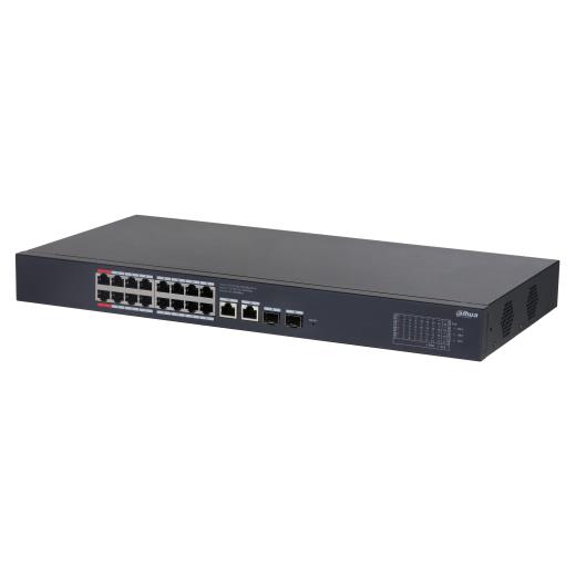 DAHUA CS4220-16GT-240, 16Port, Gigabit, PoE 240W, 2 Port Gigabit Uplink, 2 Port SFP Gigabit Combo, Cloud Yönetilebilir, Switch