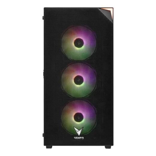 Vento Vg3400S Mid Tower, Siyah, Temperli Cam, Rgb, Atx Gamıng Kasa (Psu Yok)